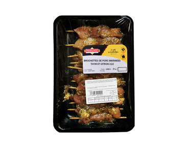 Les brochettes de porc