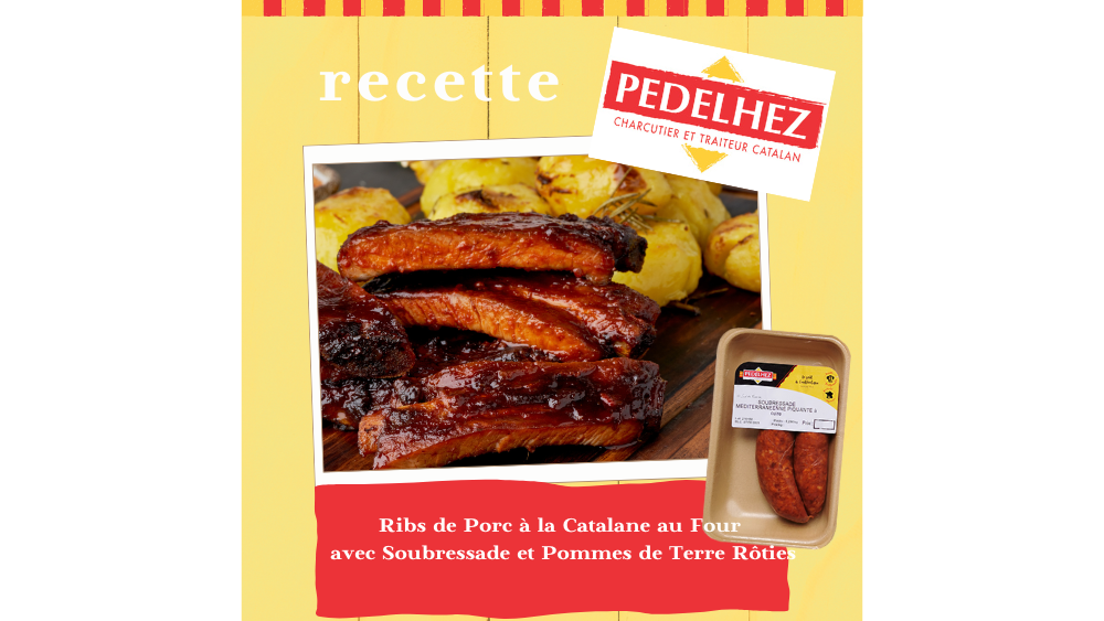 Recette : ribs de porc à la Catalane au four, soubressade et pommes de terre rôties