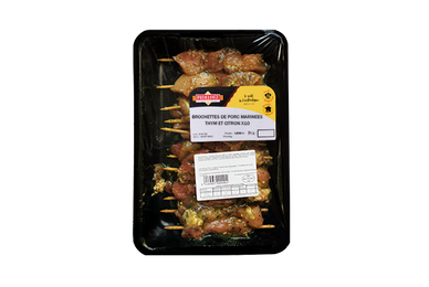 Les brochettes de porc